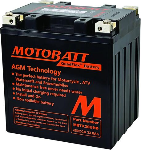 بطارية Motobatt MBTX30UHD 4.7 Ah لـ Harley-Davidson CVO FLH (Touring) 1803 110cc 07 08 09 10 11 12 13 14، FLT 1690 103cc 10 11 12 13 14، FL، 1584 96cc 07 08 09 10 11,1450 88 سي سي 1999، 1340 80 سي سي 97 98 in Saudi Arabia