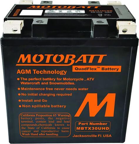 بطارية Motobatt MBTX30UHD 4.7 Ah لـ Harley-Davidson CVO FLH (Touring) 1803 110cc 07 08 09 10 11 12 13 14، FLT 1690 103cc 10 11 12 13 14، FL، 1584 96cc 07 08 09 10 11,1450 88 سي سي 1999، 1340 80 سي سي 97 98 in Saudi Arabia
