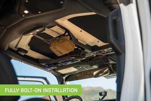 DV8 Offroad Overhead Molle Panel for 2018-2025 Jeep Wrangler & Gladiator | Provides Secure Storage for Your Off-Road & Daily Gear | Rigid Fitment | Black Powder Coated Finish | Durable Steel Design in Saudi Arabia