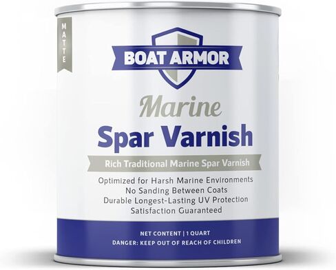 ورنيش Boat-Armor Marine Gloss Spar - ورنيش بحري مُعاد تصميمه لحماية قاربك بالكامل مع حماية فائقة من الأشعة فوق البنفسجية والرطوبة. - مطفي، كوارت (32 أونصة) in Kuwait