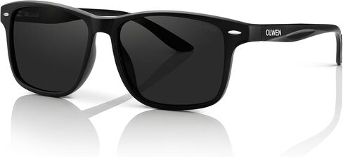 نظارات شمسية Olwen XXL Classic Square (Wayfarer) للرؤوس الكبيرة (مستقطبة)، كبيرة جدًا، كبيرة وطويلة + حافظة صلبة مجانية in Kuwait