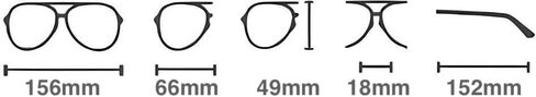نظارات شمسية Olwen XXL Classic Square (Wayfarer) للرؤوس الكبيرة (مستقطبة)، كبيرة جدًا، كبيرة وطويلة + حافظة صلبة مجانية in Kuwait