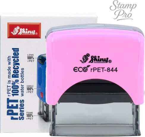 ختم مخصص من Stamp Pro Pink ذاتي التحبير مكون من 4 أسطر - اسم شخصي أو ختم نص للمنزل والمدرسة والحرف اليدوية واستخدام الأعمال in Saudi Arabia