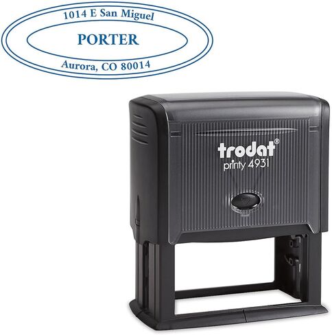 ختم مطاطي بيضاوي ذاتي التحبير للعنوان - حبر أزرق in Kuwait