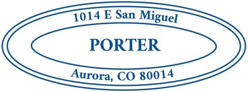 ختم مطاطي بيضاوي ذاتي التحبير للعنوان - حبر أزرق in Kuwait