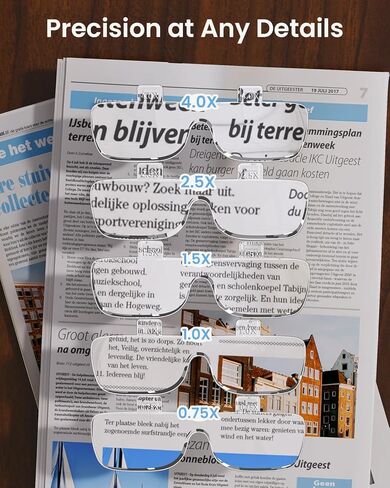 ARTDOT Magnifying Glasses with Light for Diamond Art Kits for Adults, Hands-Free Magnifier with 3 LED and 5 Lens (0.75X to 4.0X) for Reading, Close Work, or Diamond Painting Accessories and Tools in Kuwait