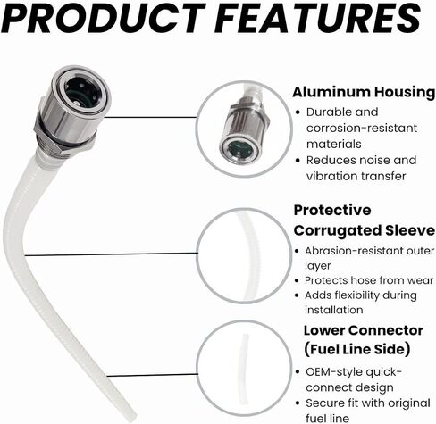 Fuel Check Valve Compatible with 2000-2001 Harley Touring Electra Glide/Ultra Glide/Road Glide EFI Replace # 61408-00A in Kuwait
