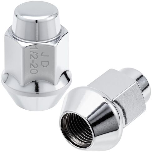 2 Pcs 1/2-20 Lug Nuts, Steel Closed End Lug Nut Compatible with TJ YJ JK JKU DJ3 DJ5 CJ5 CJ6 CJ7 for Replacement Wheel- Silver in Kuwait