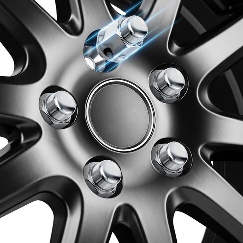 2 Pcs 1/2-20 Lug Nuts, Steel Closed End Lug Nut Compatible with TJ YJ JK JKU DJ3 DJ5 CJ5 CJ6 CJ7 for Replacement Wheel- Silver in Kuwait