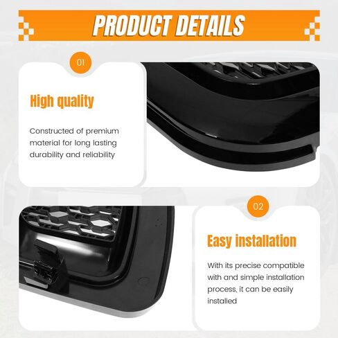 Grille, Compatible with 2009-2012 Ram 1500, Plastic Front Bumper Grill Grid Replacement Guard, Gloss Black in Saudi Arabia