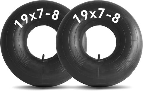 2-Pack 19x7-8 Inner Tube, Straight Valve Stem - Compatible with 19x7.00-8, 20x7-8 for Lawn and Garden Tractors, Wheelbarrows, ATVs, Go Karts in Kuwait