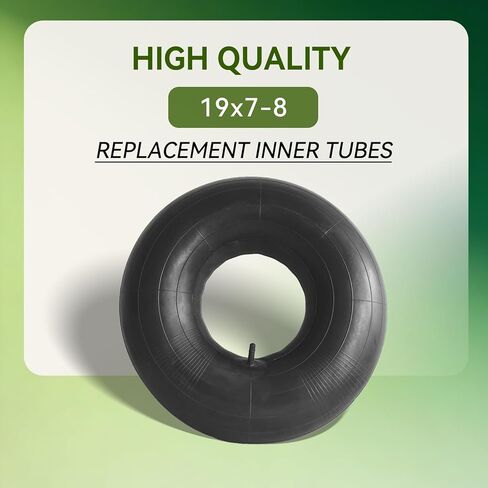 2-Pack 19x7-8 Inner Tube, Straight Valve Stem - Compatible with 19x7.00-8, 20x7-8 for Lawn and Garden Tractors, Wheelbarrows, ATVs, Go Karts in Kuwait