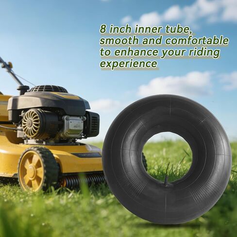2-Pack 19x7-8 Inner Tube, Straight Valve Stem - Compatible with 19x7.00-8, 20x7-8 for Lawn and Garden Tractors, Wheelbarrows, ATVs, Go Karts in Kuwait