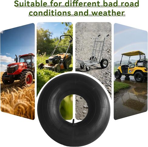 2-Pack 19x7-8 Inner Tube, Straight Valve Stem - Compatible with 19x7.00-8, 20x7-8 for Lawn and Garden Tractors, Wheelbarrows, ATVs, Go Karts in Kuwait