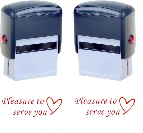 2 Pcs Pleasure Serving You Stamps Self Ink Stamp for Checks Server Stamp and Service Work Stamps Personalized Office Service Work Stationery Accessories (Pleasure Serving You) in Saudi Arabia