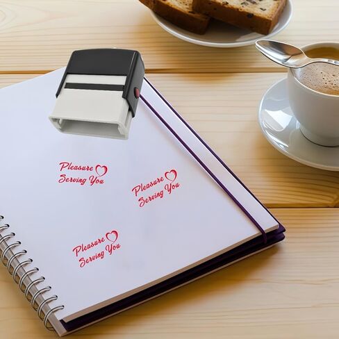 2 Pcs Pleasure Serving You Stamps Self Ink Stamp for Checks Server Stamp and Service Work Stamps Personalized Office Service Work Stationery Accessories (Pleasure Serving You) in Saudi Arabia