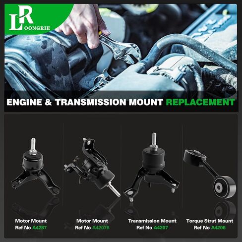 Engine Motor Mount and Transmission Mount kit Compatible with 2001-2003 Highlander 3.0L V6 AWD Engine,Replace OE A42076 A4287 A4206 A4207 4PCS in Saudi Arabia