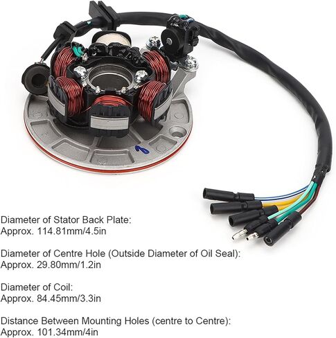 Magneto Stator, 114.81mm/4.5in Magneto Stator Plate Replacement Compatible with YX 140cc Kick Start Engine Pit PRO Trail Dirt Bike in Kuwait