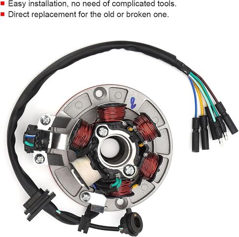 Magneto Stator, 114.81mm/4.5in Magneto Stator Plate Replacement Compatible with YX 140cc Kick Start Engine Pit PRO Trail Dirt Bike in Kuwait