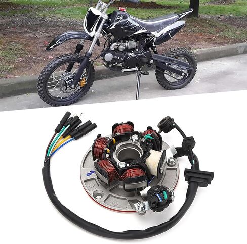 Magneto Stator, 114.81mm/4.5in Magneto Stator Plate Replacement Compatible with YX 140cc Kick Start Engine Pit PRO Trail Dirt Bike in Kuwait