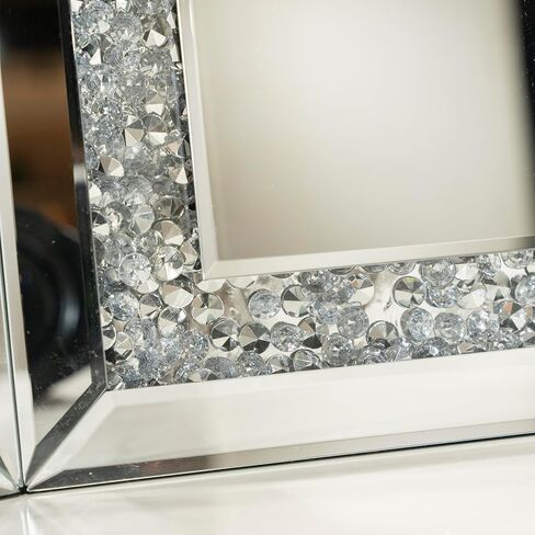 3 Way Mirror Vanity Trifold Makeup Mirror, Tabletop for Braiding Self Cutting Hair, Large Silvery Wall Mounted Decoration in Saudi Arabia