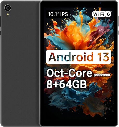 تابلت ApoloSign Android 13، تابلت 10.1 بوصة مع معالج ثماني النواة، ذاكرة وصول عشوائي 8(4+4) جيجابايت، توسيع حتى 128 جيجابايت، بطارية طويلة الأمد، وواي فاي 6، بلوتوث، مستشعر G، كاميرا مزدوجة، معتمد من GMS in Kuwait