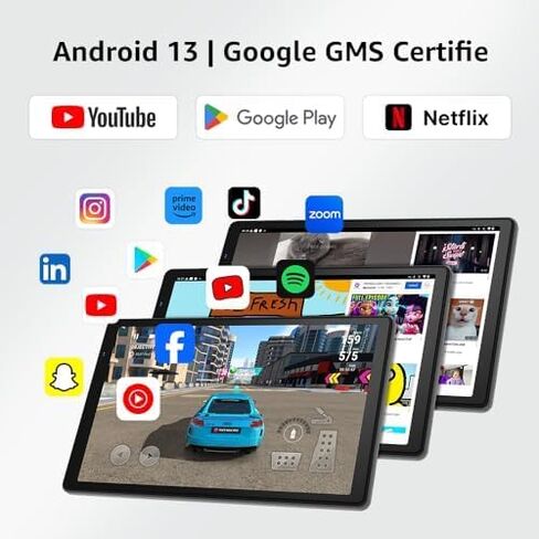 تابلت ApoloSign Android 13، تابلت 10.1 بوصة مع معالج ثماني النواة، ذاكرة وصول عشوائي 8(4+4) جيجابايت، توسيع حتى 128 جيجابايت، بطارية طويلة الأمد، وواي فاي 6، بلوتوث، مستشعر G، كاميرا مزدوجة، معتمد من GMS in Kuwait