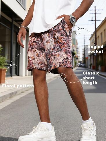 Men's Casual Shorts, Quick-Dry Streetwear Shorts for Men, Machine Washable, Outdoor & Vacation in Saudi Arabia