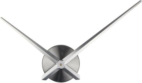 ساعة حائط ثلاثية الأبعاد يمكنك صنعها بنفسك - ملصقات مرآة كبيرة لساعة الحائط الحديثة ثلاثية الأبعاد بدون إطار ديكور للمكتب وغرفة المعيشة وغرفة النوم وديكورات المنزل (فضي) in Kuwait