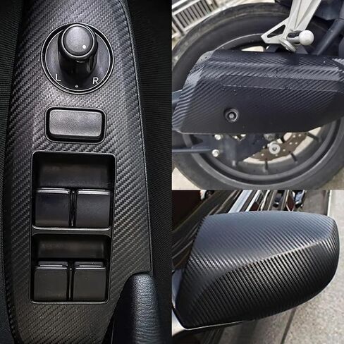 غلاف فينيل من ألياف الكربون ثلاثي الأبعاد مقاس 12 بوصة × 60 بوصة، لفة فيلم تغليف السيارة للاستخدام بنفسك، فيلم تغليف خارجي وداخلي تلقائي، ملصق ذاتي اللصق للدراجات النارية والشاحنات والكمبيوتر المحمول (وردي) in Kuwait