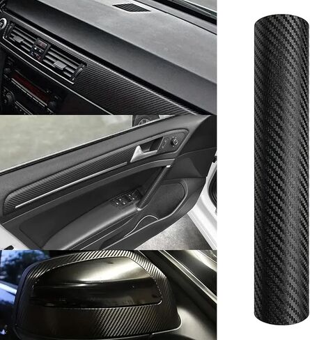 غلاف فينيل من ألياف الكربون ثلاثي الأبعاد مقاس 12 بوصة × 60 بوصة، لفة فيلم تغليف السيارة للاستخدام بنفسك، فيلم تغليف خارجي وداخلي تلقائي، ملصق ذاتي اللصق للدراجات النارية والشاحنات والكمبيوتر المحمول (وردي) in Kuwait