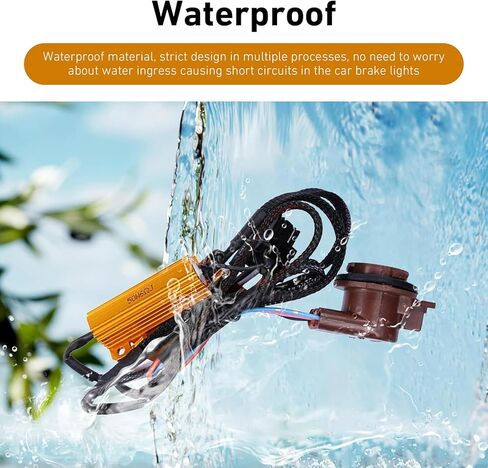 2 PCS LED Load Resistor Decoders, 3157 3157A 4157 T20 Brake Light Fog Light DRL Harness Adapter, Anti Flicker Error Warning Canceller Relay Kit for Most Universal Vehicles in Kuwait