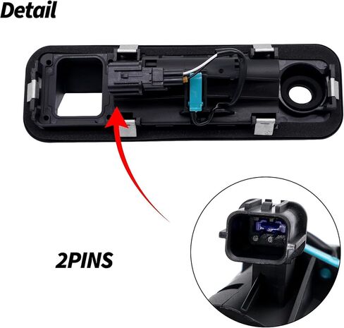 HiSport 81260-C1010 Rear Outside Trunk Lid Lock Handle Compatible with Hyundai Sonata 2015 2016 2017 with Rear Camera Hole Replacement for 81260C1010 Rear Tail Gate Trunk Hatch Release Handle Button in Saudi Arabia