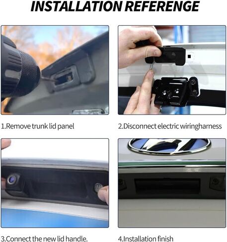 HiSport 81260-C1010 Rear Outside Trunk Lid Lock Handle Compatible with Hyundai Sonata 2015 2016 2017 with Rear Camera Hole Replacement for 81260C1010 Rear Tail Gate Trunk Hatch Release Handle Button in Saudi Arabia