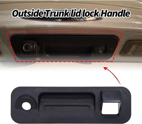 HiSport 81260-C1010 Rear Outside Trunk Lid Lock Handle Compatible with Hyundai Sonata 2015 2016 2017 with Rear Camera Hole Replacement for 81260C1010 Rear Tail Gate Trunk Hatch Release Handle Button in Saudi Arabia