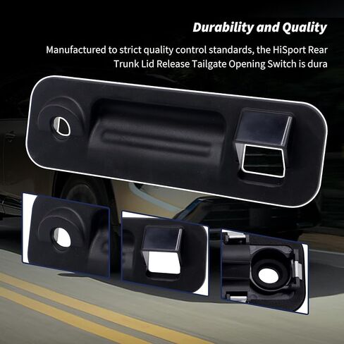 HiSport 81260-C1010 Rear Outside Trunk Lid Lock Handle Compatible with Hyundai Sonata 2015 2016 2017 with Rear Camera Hole Replacement for 81260C1010 Rear Tail Gate Trunk Hatch Release Handle Button in Saudi Arabia