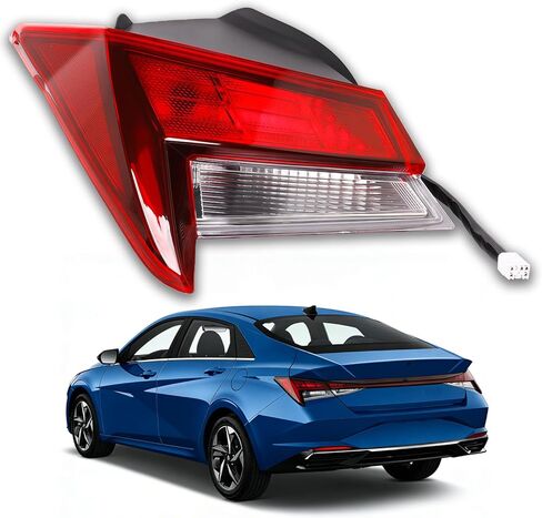 Left Tail Light Driver Side Brake Light Fit For Hyundai Elantra 2021 2022 2023 Sedan Halogen Rear Lamp Replaces HY2804169 92402-AB000 11-923 in Kuwait