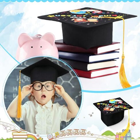 12 Pcs Kindergarten Preschool Graduation Cap Bulk Graduation Cap with Tassel Grad Hats for Kids Kindergarten Preschool Grad (Next Stop Kindergarten) Multicolor in Saudi Arabia