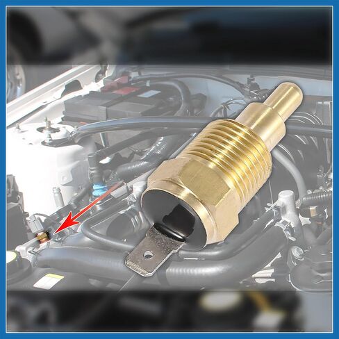 Universal Automotive Radiator Engine Cooling Fan Temperature Thermo Sensor Switch 3/8" NPT 140 Degree on 125 Degree Off Item Replacement in Saudi Arabia