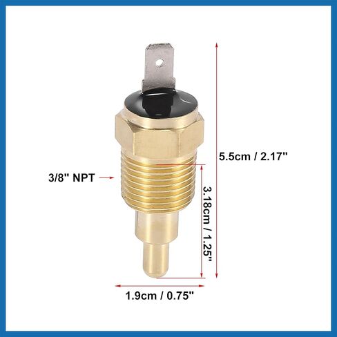 Universal Automotive Radiator Engine Cooling Fan Temperature Thermo Sensor Switch 3/8" NPT 140 Degree on 125 Degree Off Item Replacement in Saudi Arabia