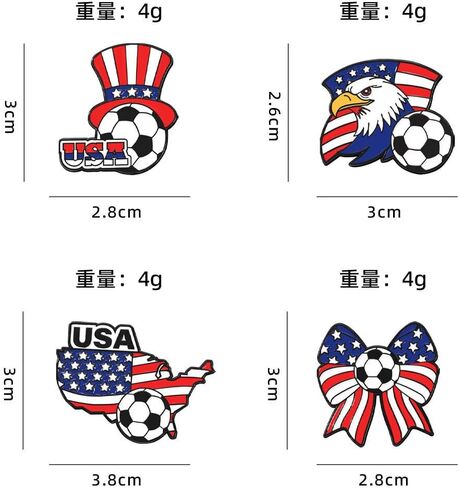 2026 FIFA World Cup America Brooch Pins Game Day Patriotic America Flag Soccer Lapel Pins FIFA Cheering Badge Cloth Backpack Hat Sports Fans Decor in Saudi Arabia