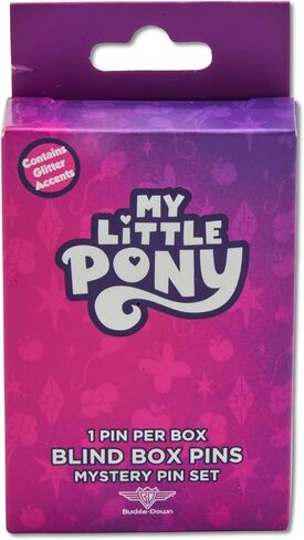 My Little Pony Interactive Mystery Enamel Pin Blind Box Series, Applejack, Fluttershy, Pinkie Pie, Rainbow Dash, Rarity, Twilight Sparkle in Saudi Arabia