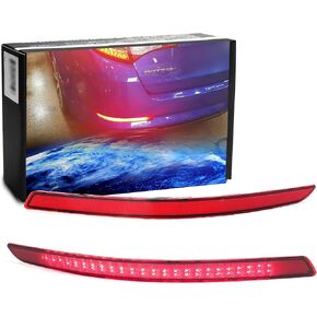 iJDMTOY Brilliant Red 40-SMD LED Bumper Reflector Lights Compatible With 2014-2015 Kia Optima K5, Function as Tail & Brake Lamps in Kuwait