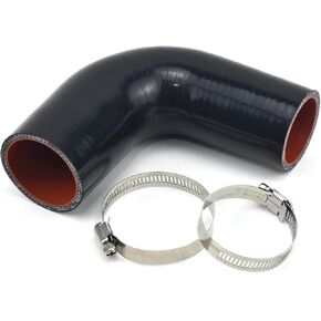 ID 1.75" to 2" (45mm to 51mm) 90 Degree Elbow Silicone Reducer, Leg Length 4.7" (120mm), Automotive General Reinforced 4-layer High Performance Coupler Connector With Clamp in Kuwait