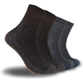 Premium Bamboo Rayon Socks for Men - Soft, Seamless & Comfortable Crew Socks Moisture Wicking - 4 Pairs with Gift Box 6-11 in Saudi Arabia