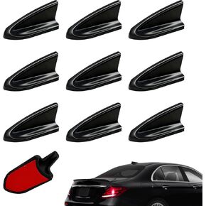 Shark Fin Diffuser Kit, Universal Air Vortex Generator Spoiler Wing for Car Roof, Noise Drag Reduction Self-Adhesive Fins Fit for Cars Trucks SUVs Car Exterior Deco Accessories (Black, 10PCS) in Kuwait