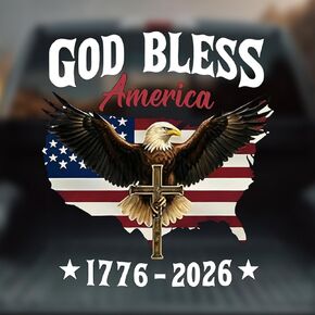 قطعتان من ملصق نافذة السيارة للذكرى السنوية الـ 250 لأمريكا، 1776-2026 ملصق تذكاري للاستقلال الأمريكي، أمريكا 250 ملصق ممتص للصدمات للسيارة، شاحنة صغيرة، سيارات الدفع الرباعي (أجنحة النسر) in Kuwait
