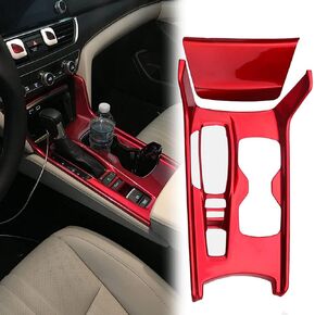 LEXLEY 2Pcs Carbon Fiber Style Gear Shift Frame Console Panel Trims Cover Cup Holder Decor Decal Compatible with Honda Accord Hybrid 2018 2019 2020 2021 2022,Not Fit Gas (Without gear lever) in Saudi Arabia