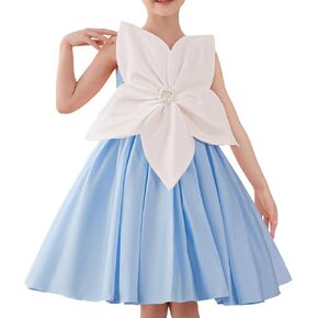 Girls Flower Dress 3D Floral Applique Sleeveless Party Dress with Pearl Wedding Birthday Pageant Princess Dress Dance Gown in Saudi Arabia