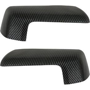 غطاء مرآة الرؤية الخلفية من ألياف الكربون متوافق مع Chevy Silverado 1500 2500 3500 2019-2024/ GMC Sierra 1500 2500 3500 2019-2024 أجزاء الملحقات تحل محل زوج واحد من اليسار واليمين in Kuwait